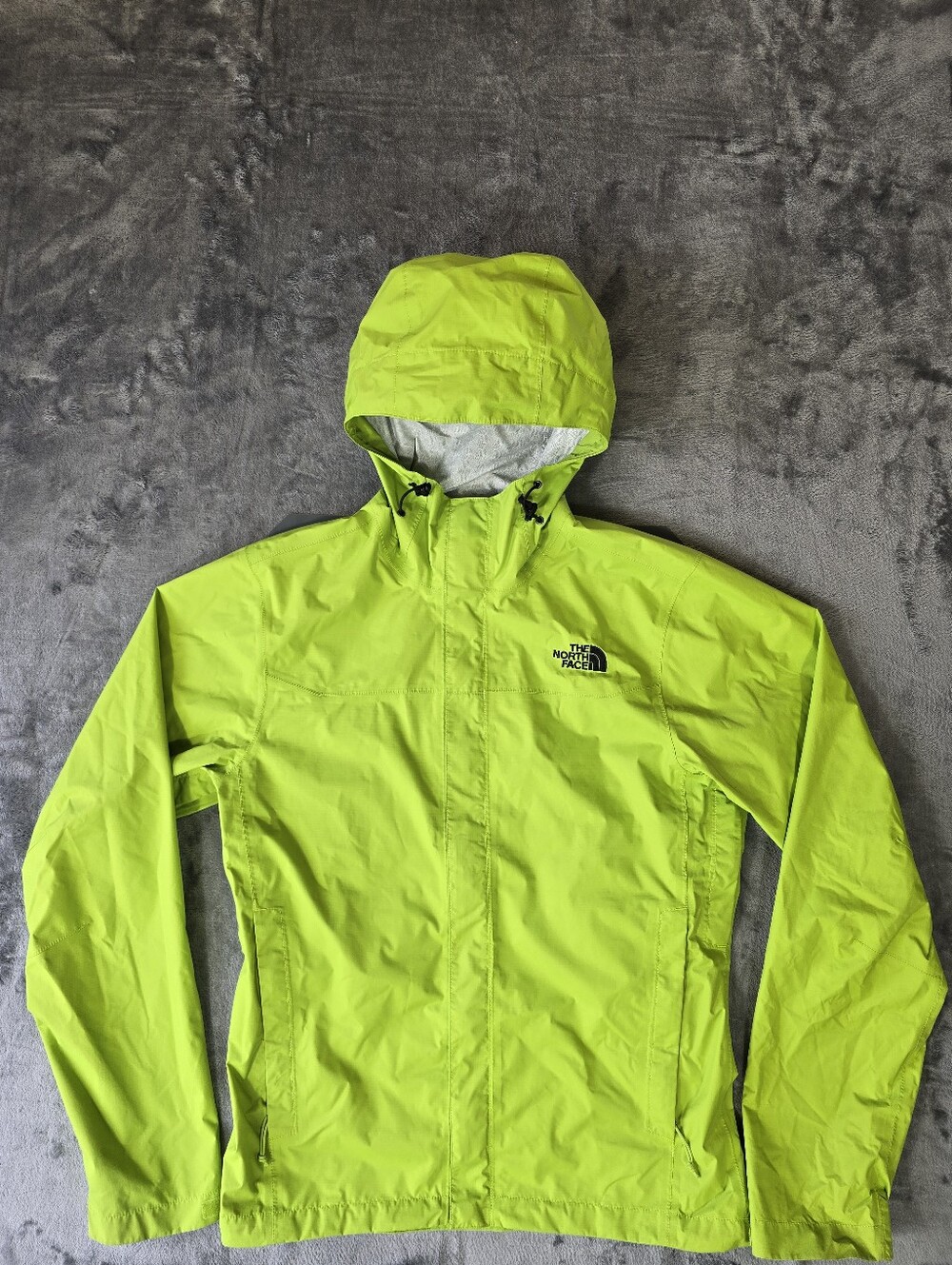The North Face Hyvent 2.5L Rain Jacket Size Small Lightweight Neon Green